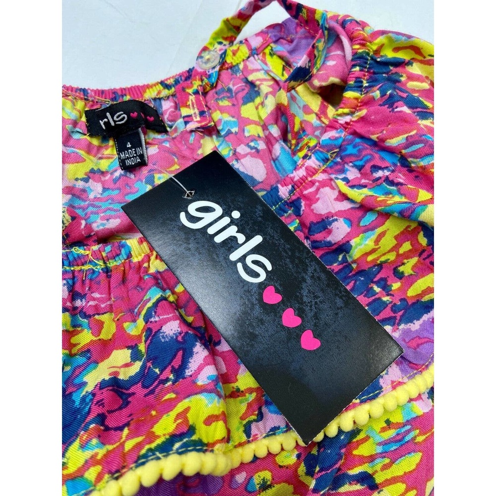 GIRLS Ruffle Tank and Shorts Set Size 4 - Picture 2 of 3